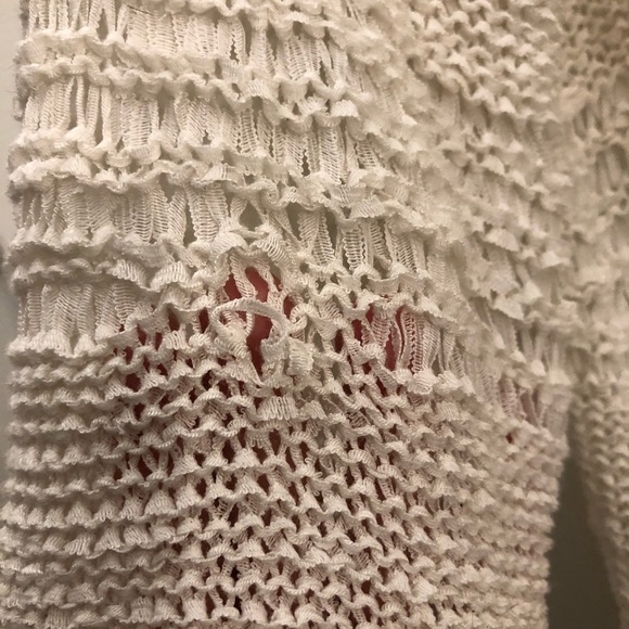 H&M White Open Weave Knit Boxy Top - Picture 6 of 12